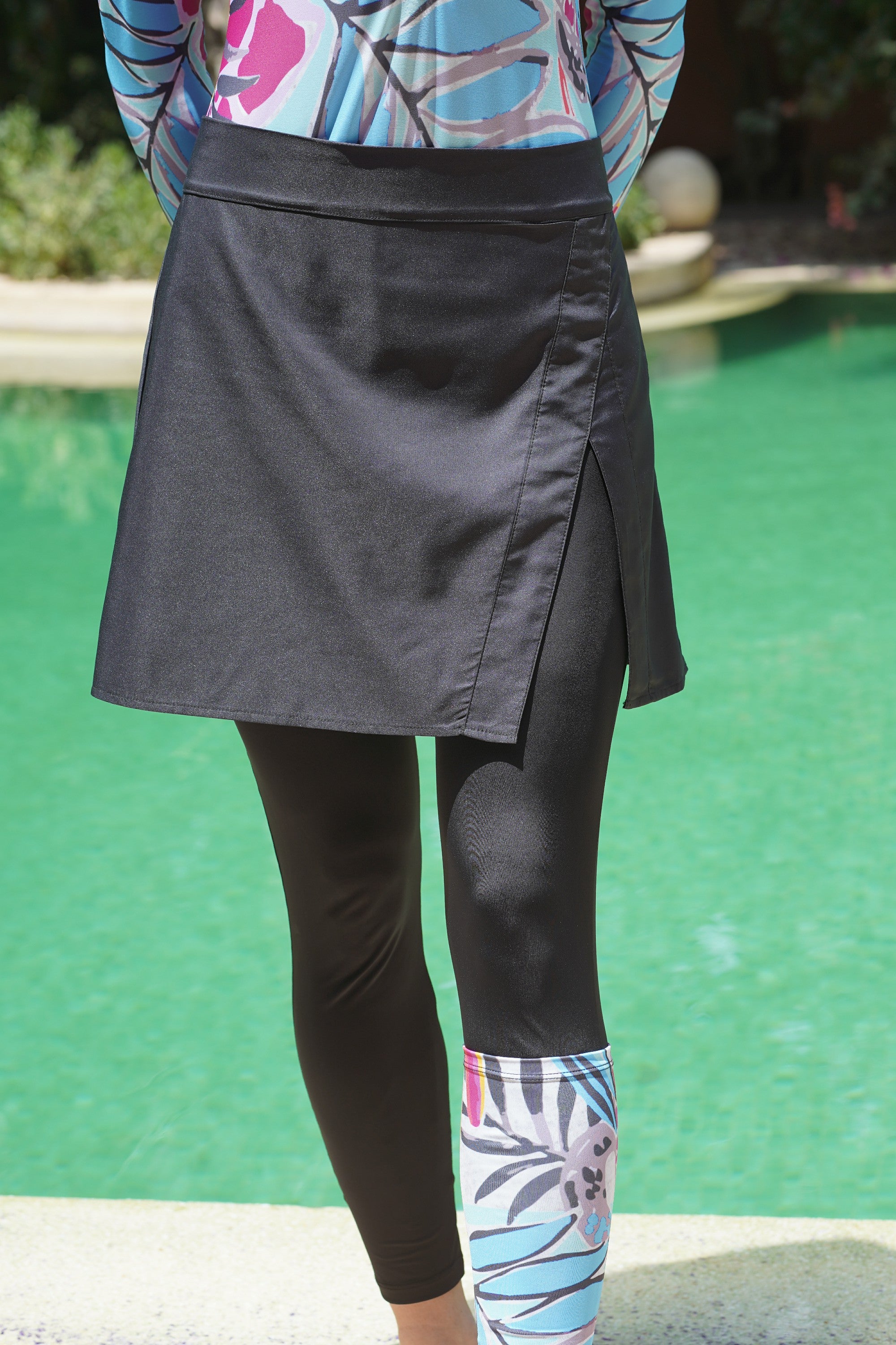 Charcoal Black Tennis Skirt