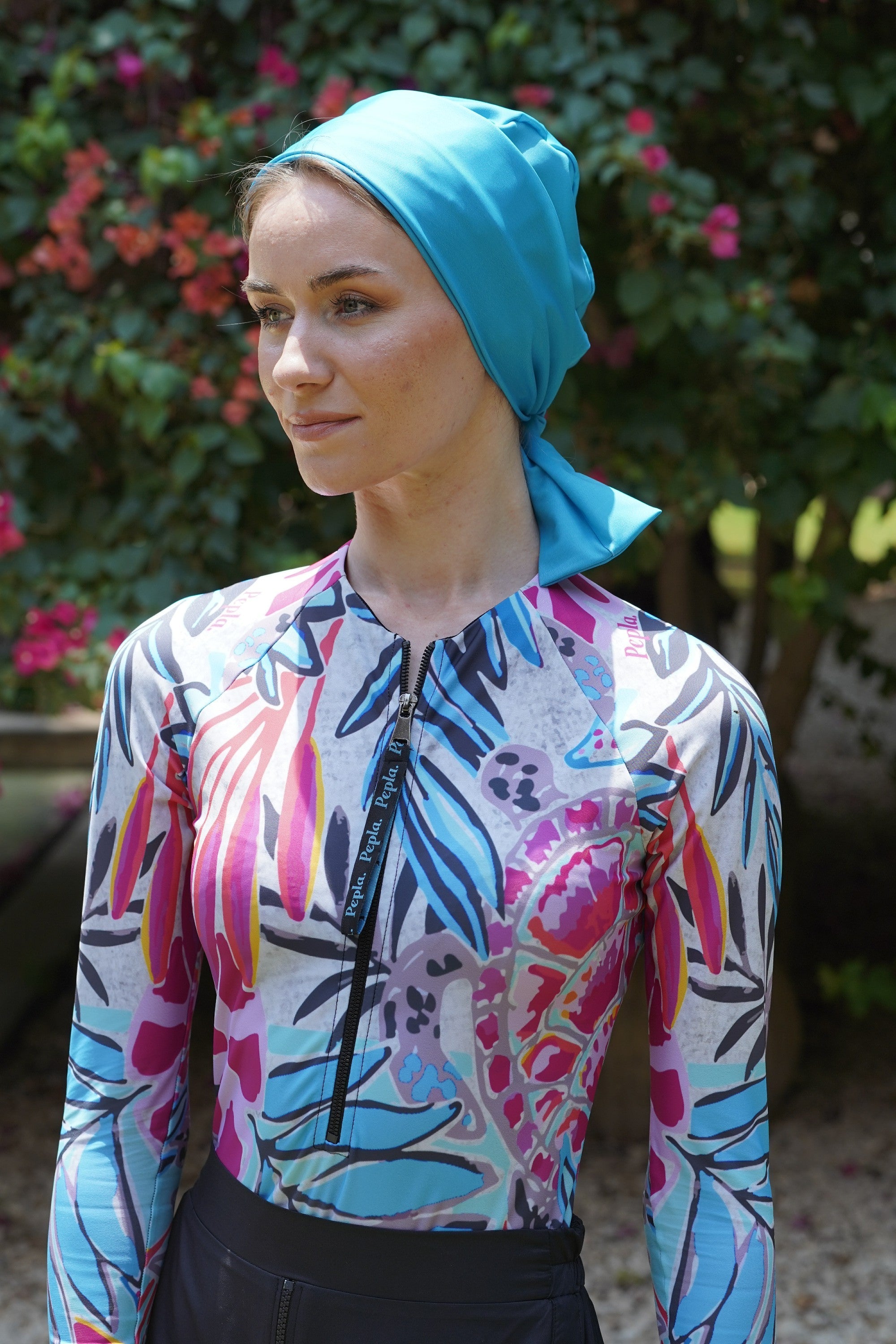 Bluish Teal Turban