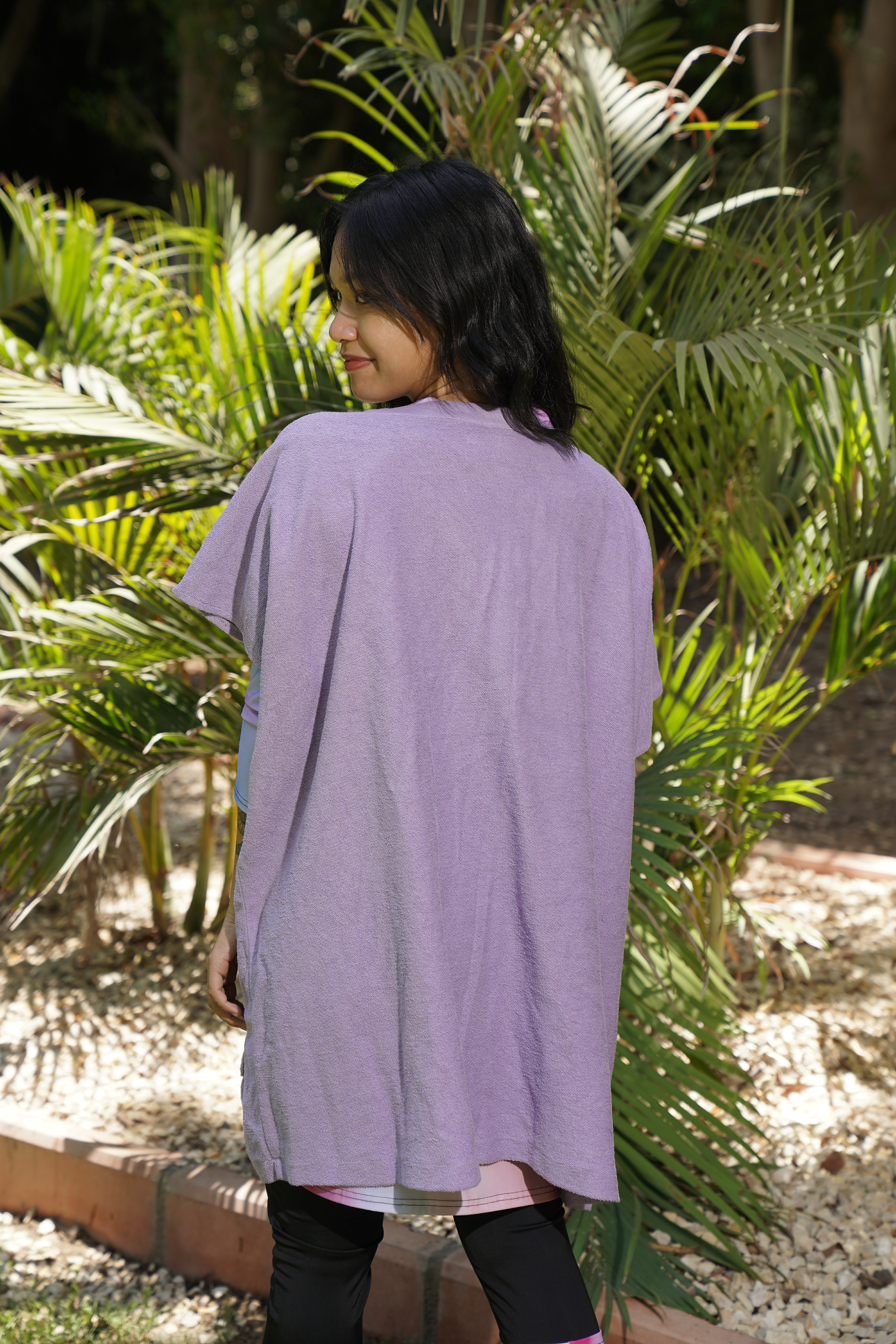 Purple Towel Poncho