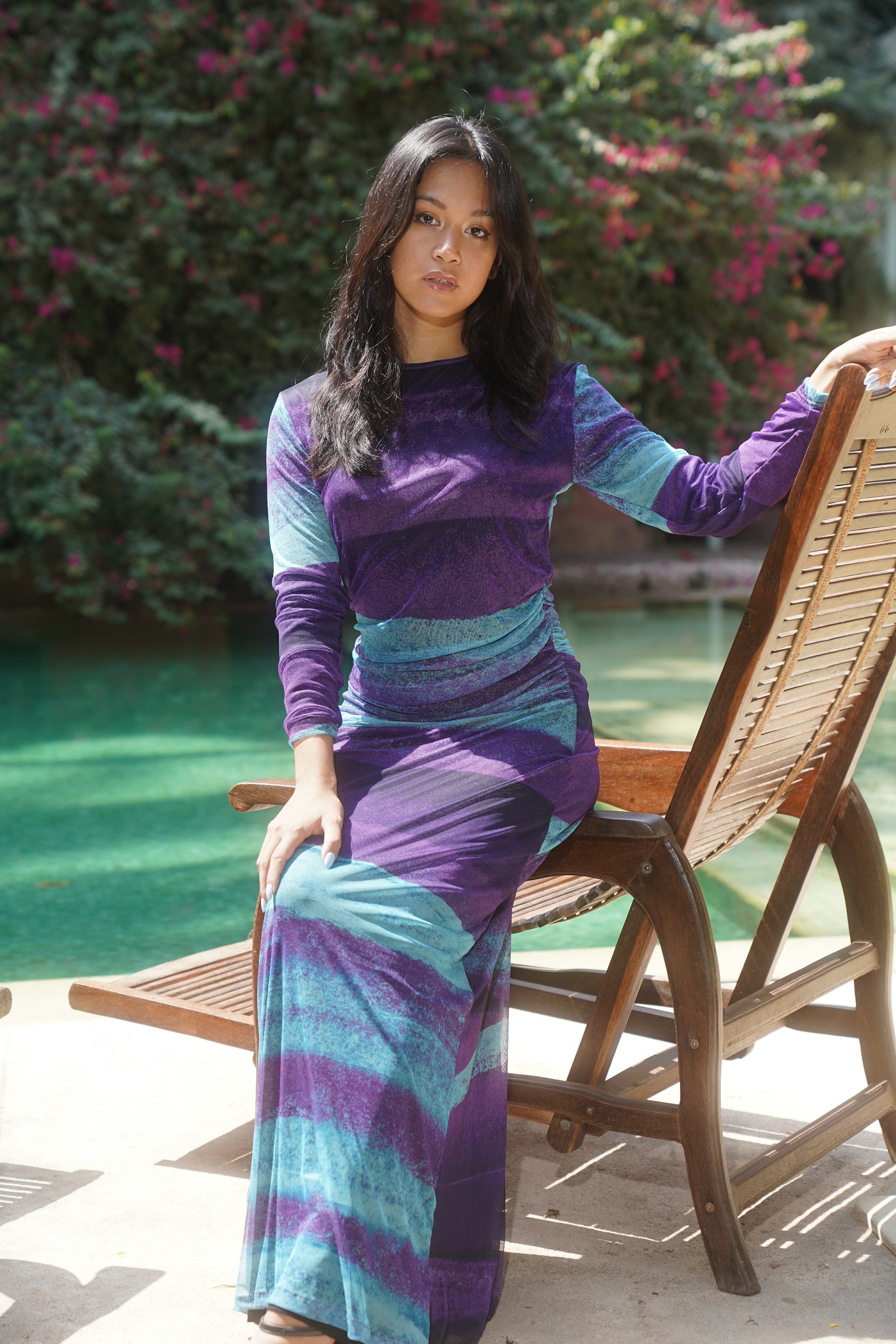 Hues in blues Tulle Dress