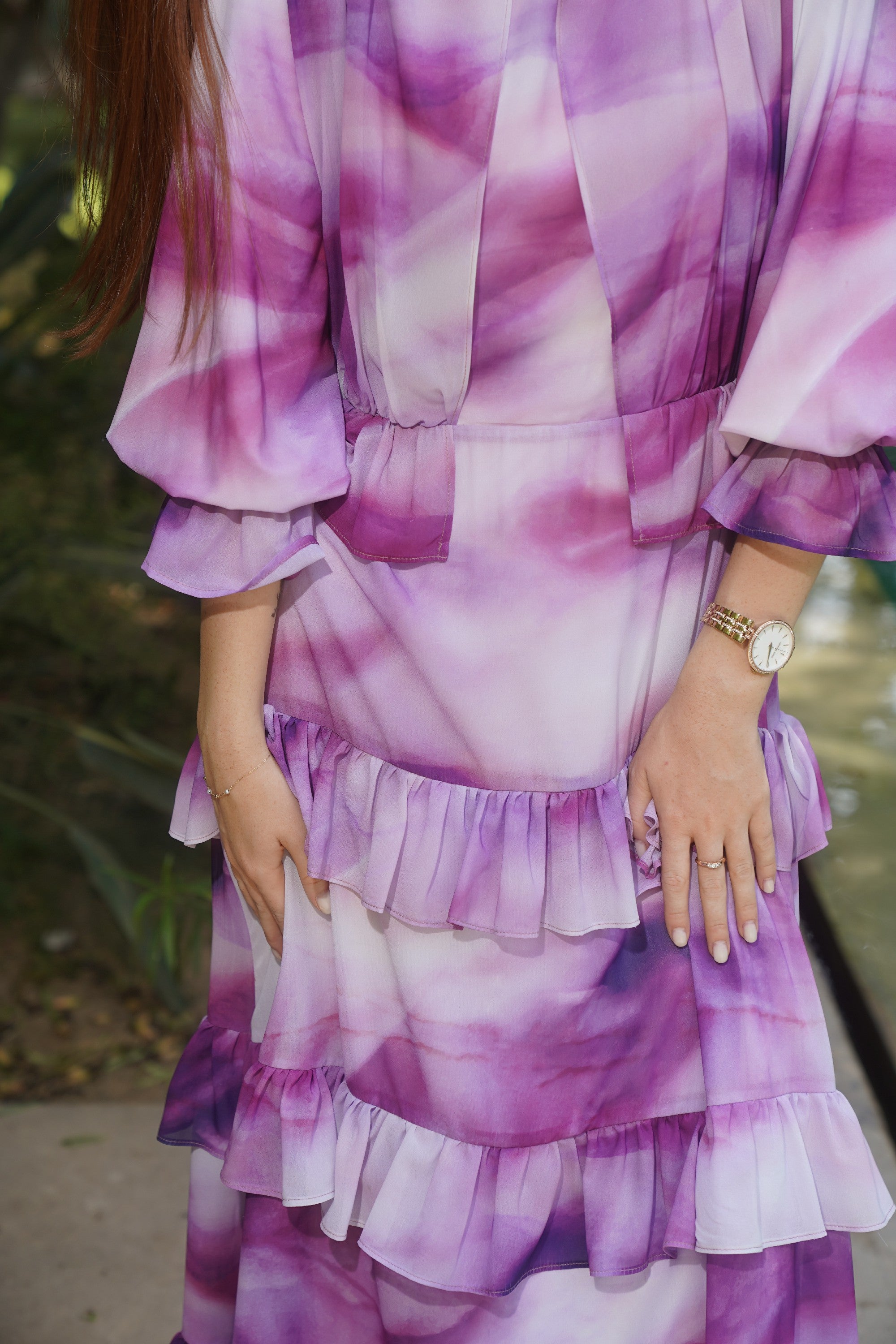 Purple madness Chiffon Dress