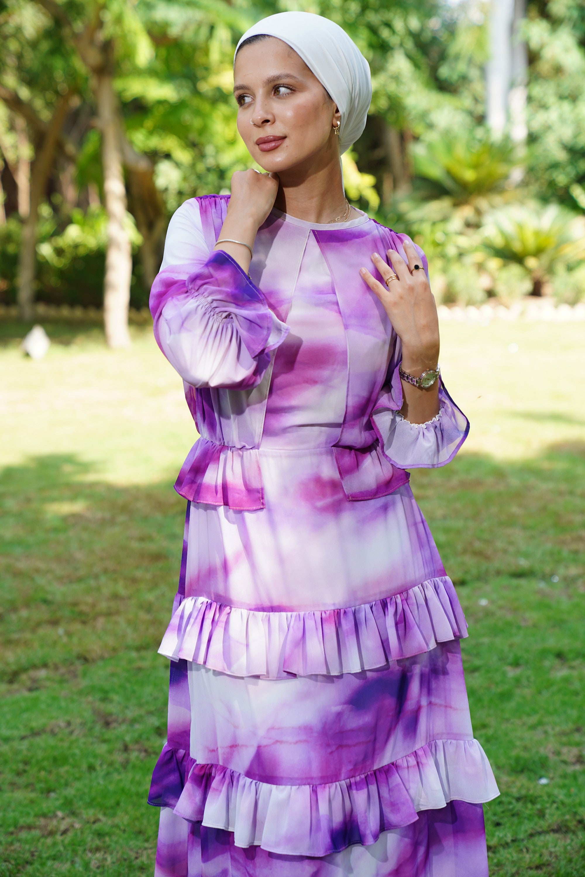 Purple madness Chiffon Dress