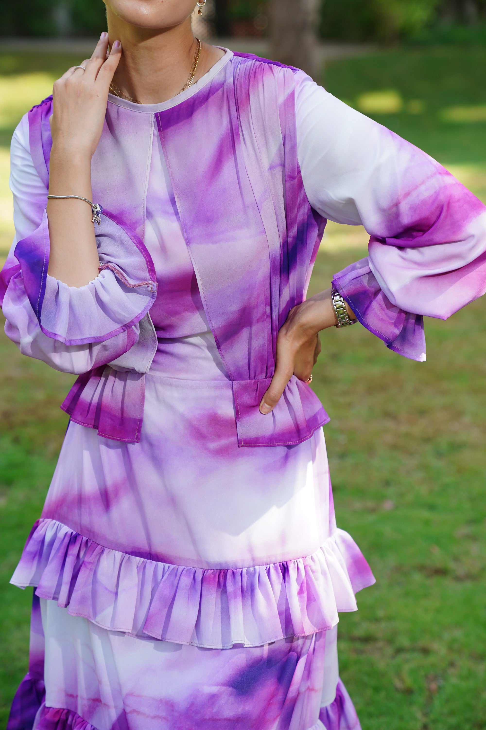 Purple madness Chiffon Dress