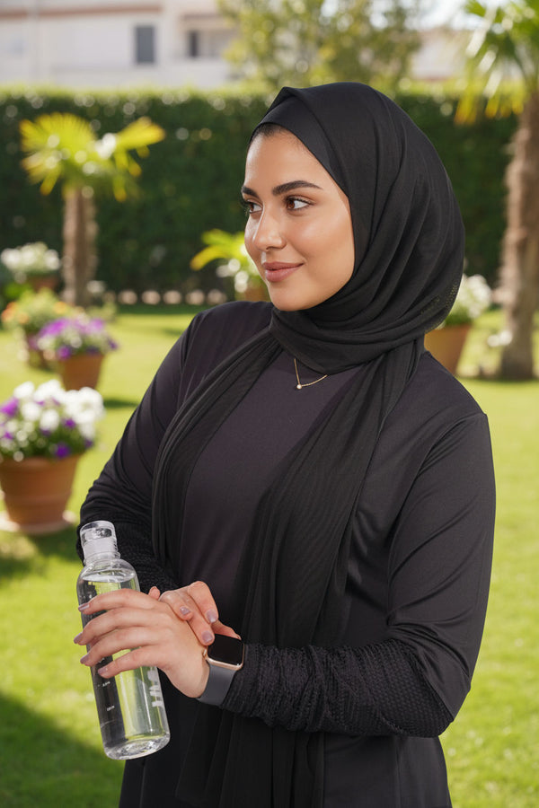 Black Athleisure Scarf