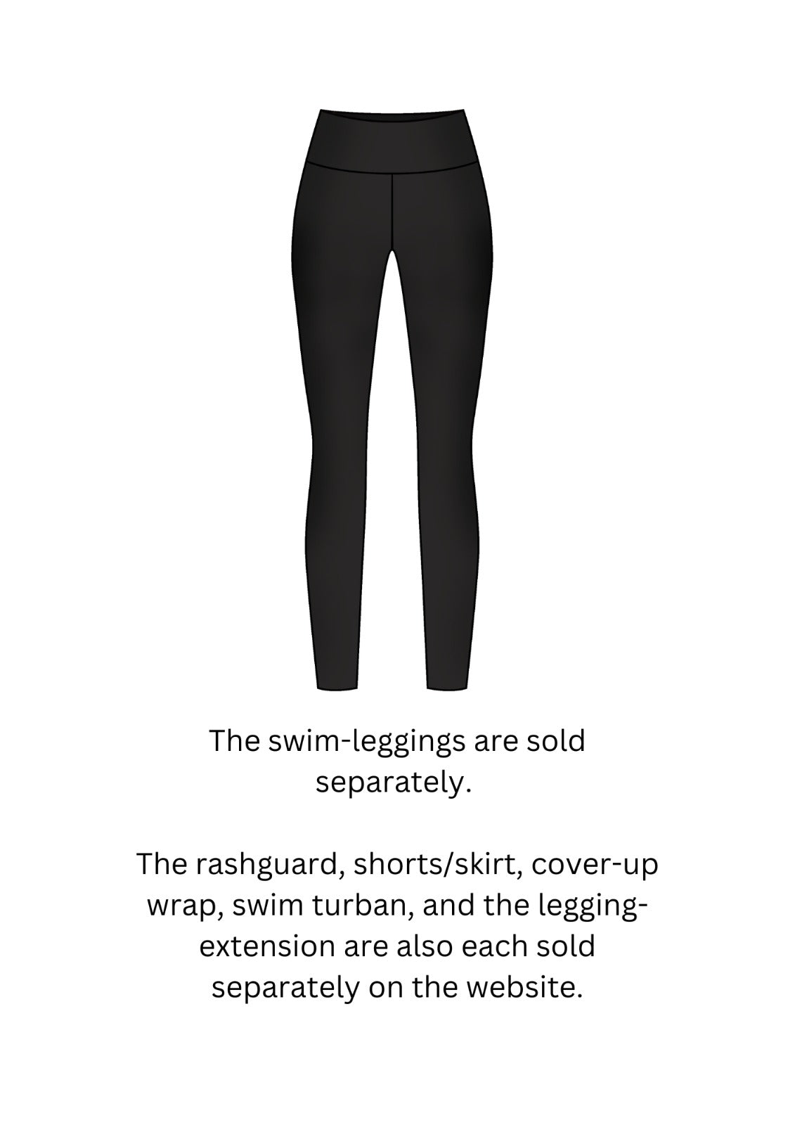 Charcoal Black Swim Leggings