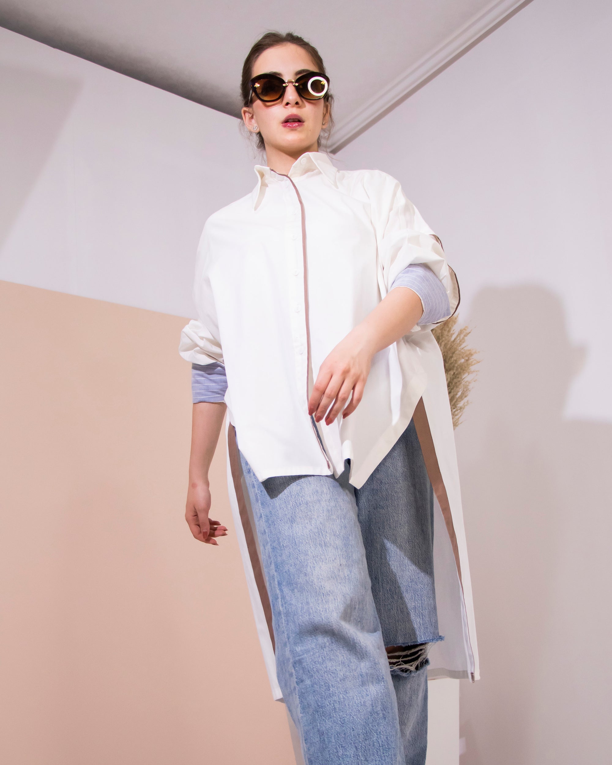 Off-white Boho Oversized Shirt