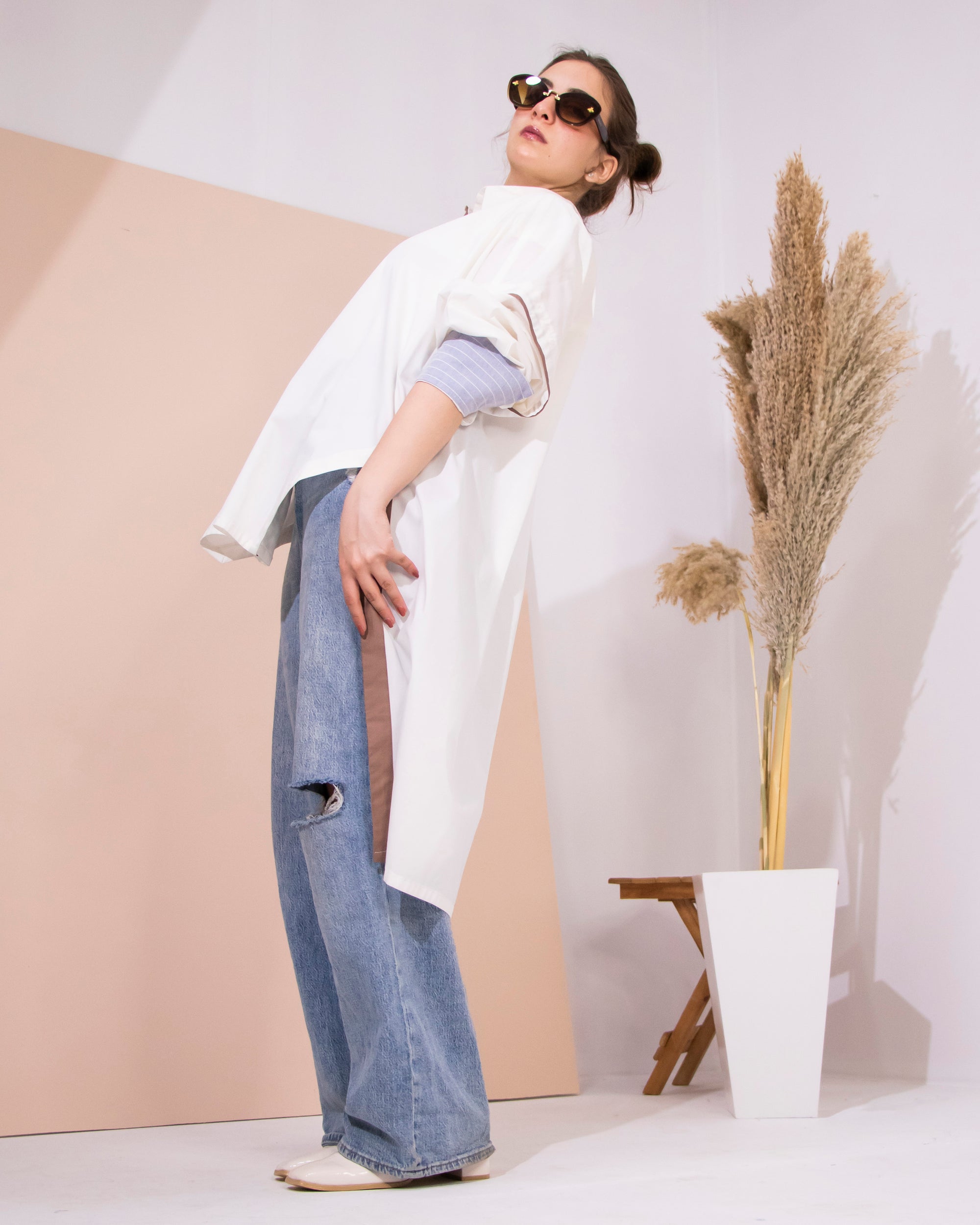 Off-white Boho Oversized Shirt