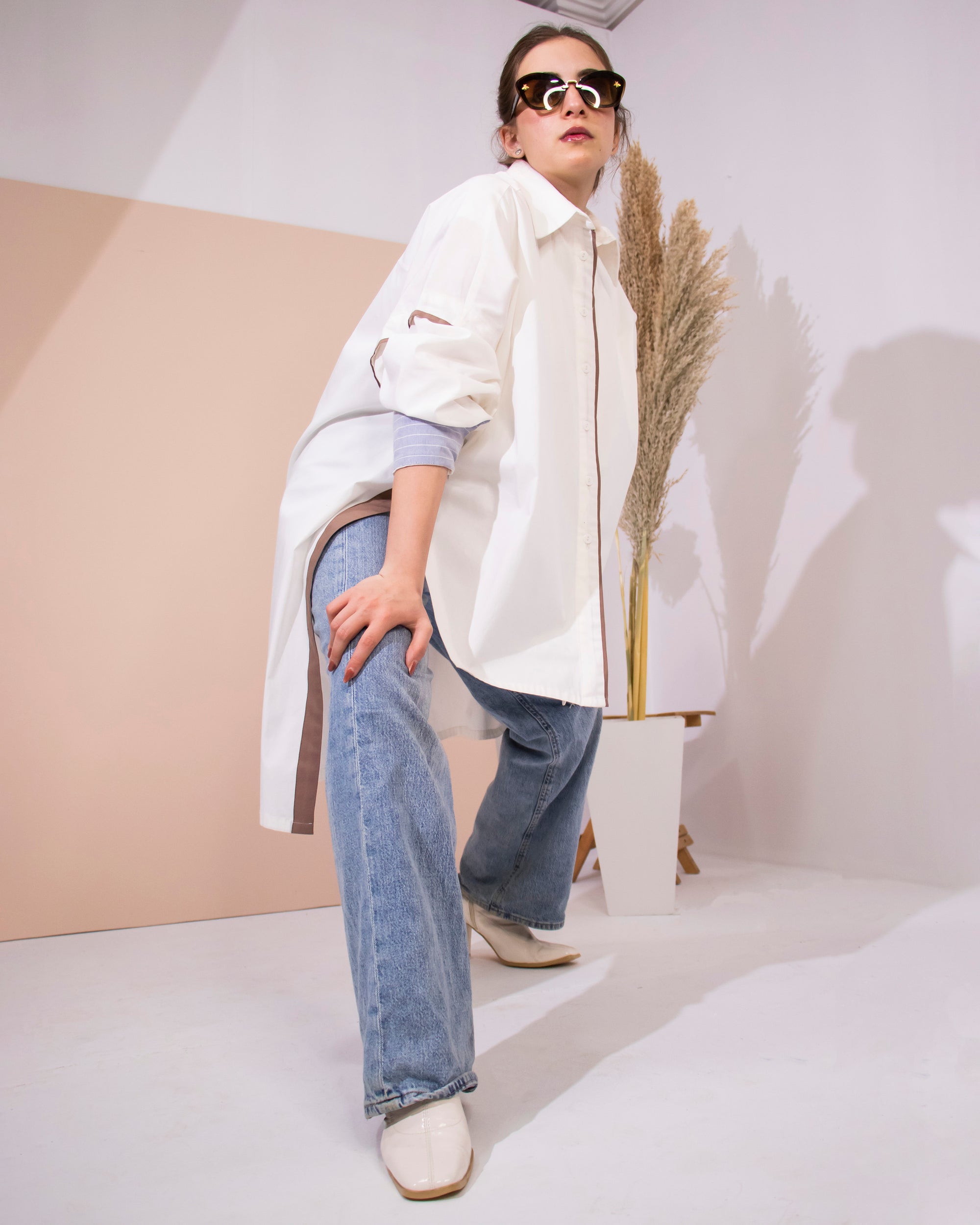 Off-white Boho Oversized Shirt