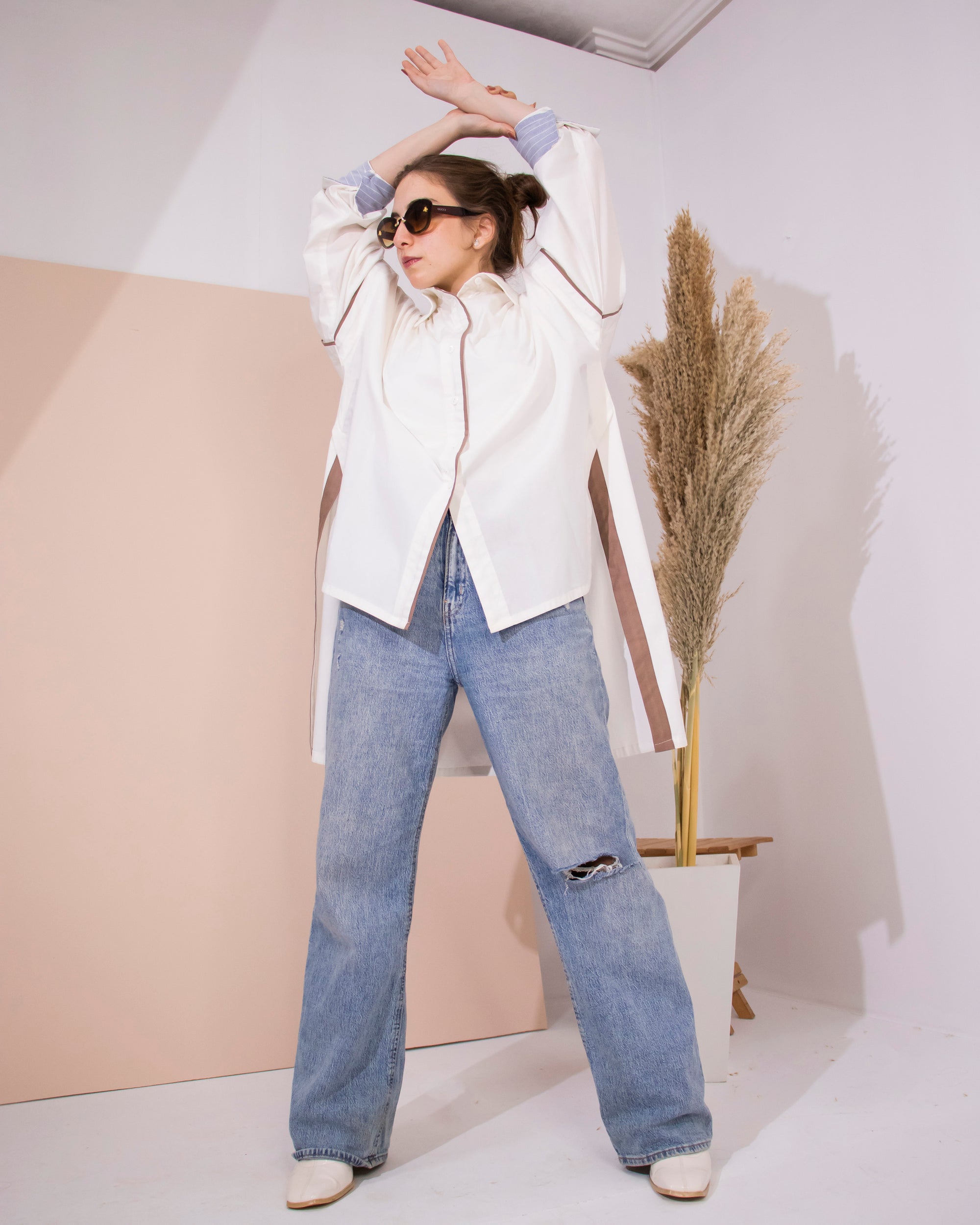 Off-white Boho Oversized Shirt
