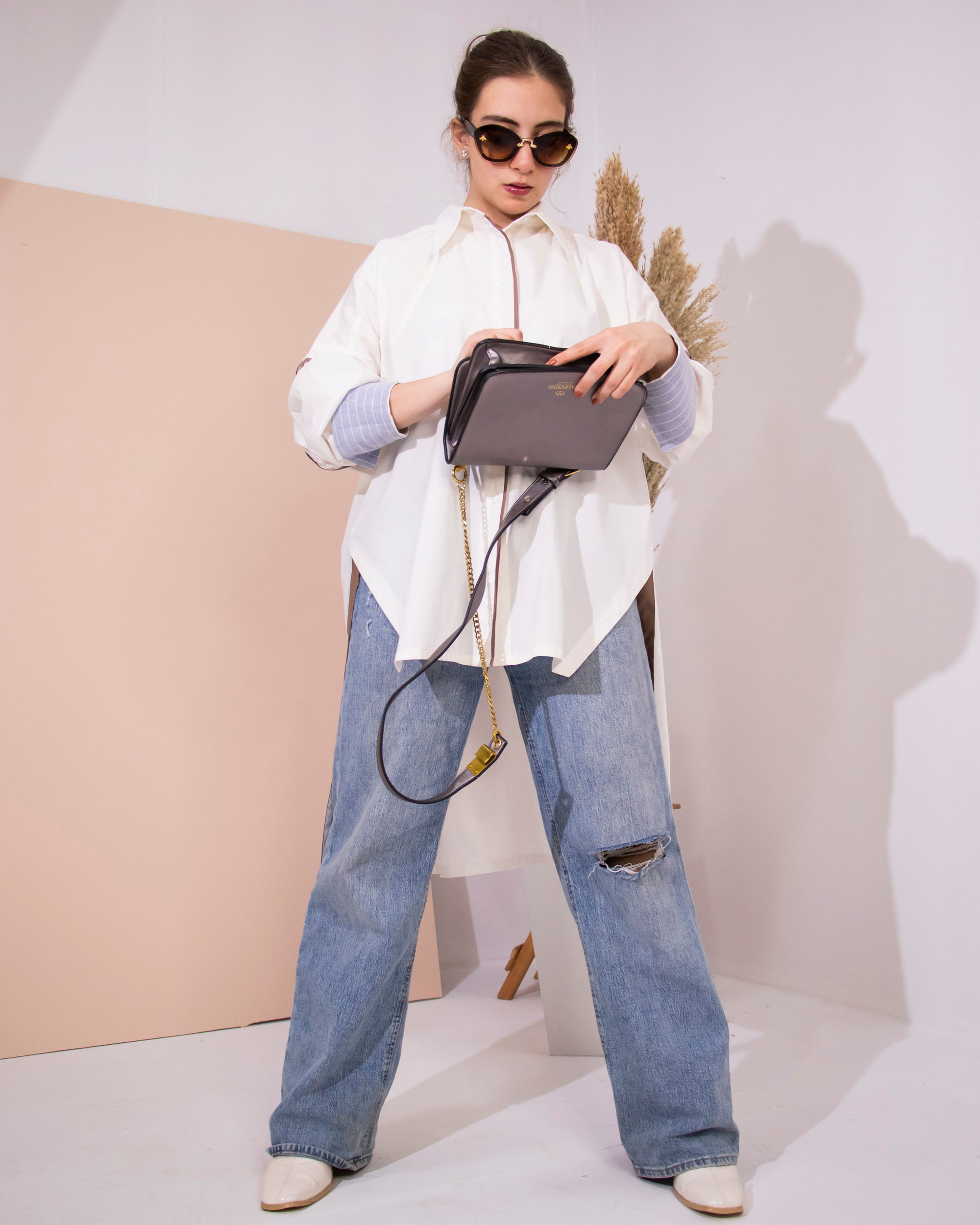 Off-white Boho Oversized Shirt
