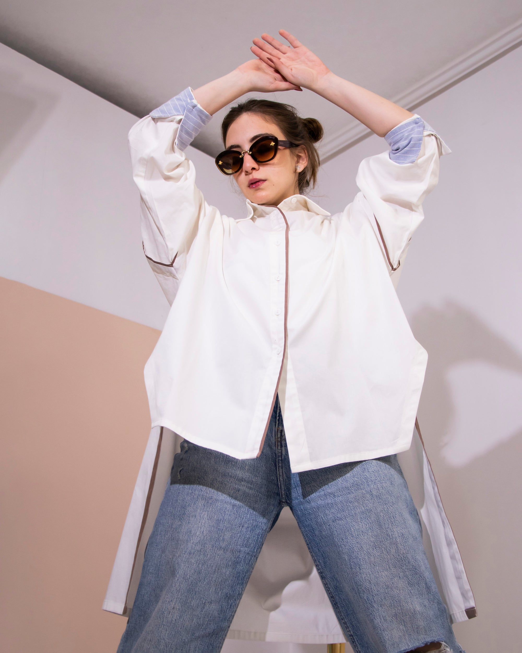 Off-white Boho Oversized Shirt