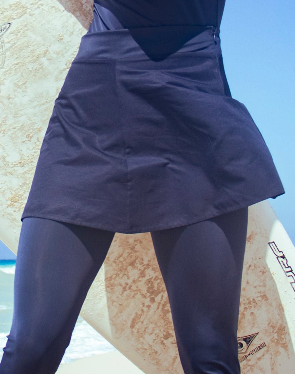 Navy Board Skirt
