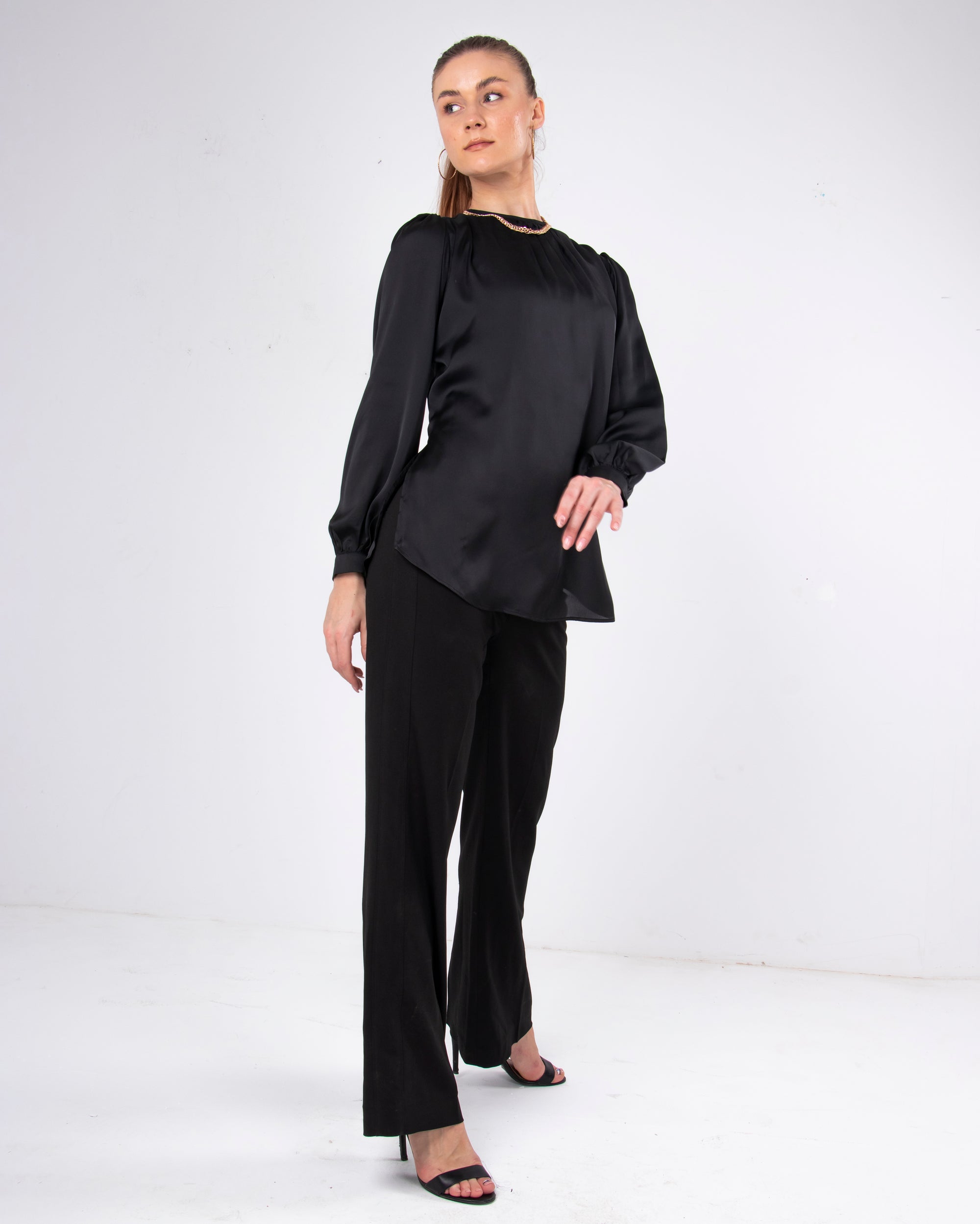 Black Satin Top