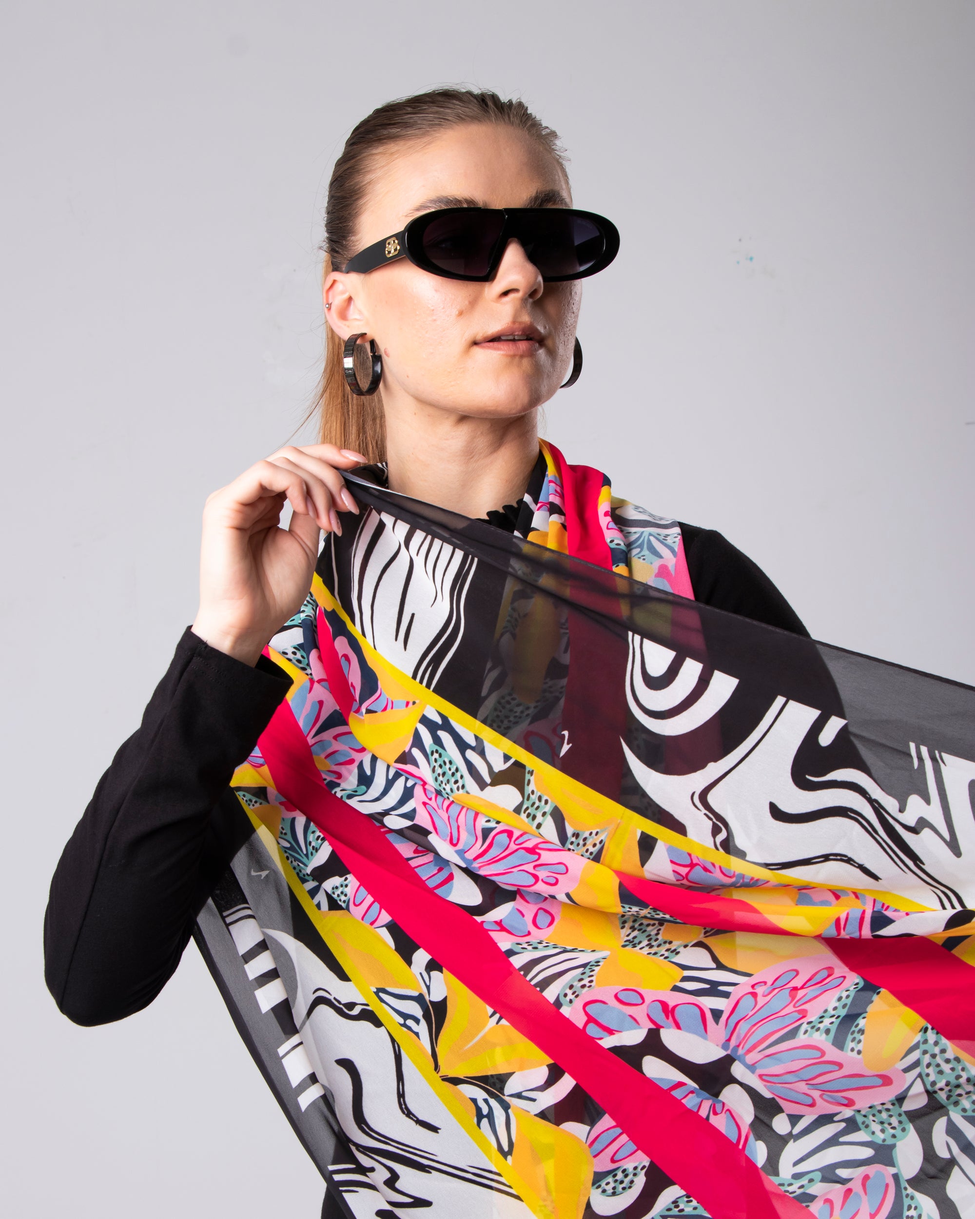Magenta Magic Chiffon Scarf